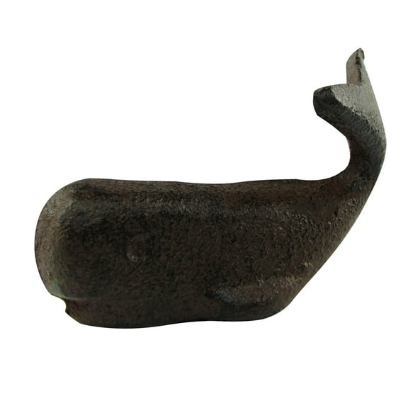 Small Cast Iron Sperm Whale Paperweight Nautical Whales Beach Home Desk Decor