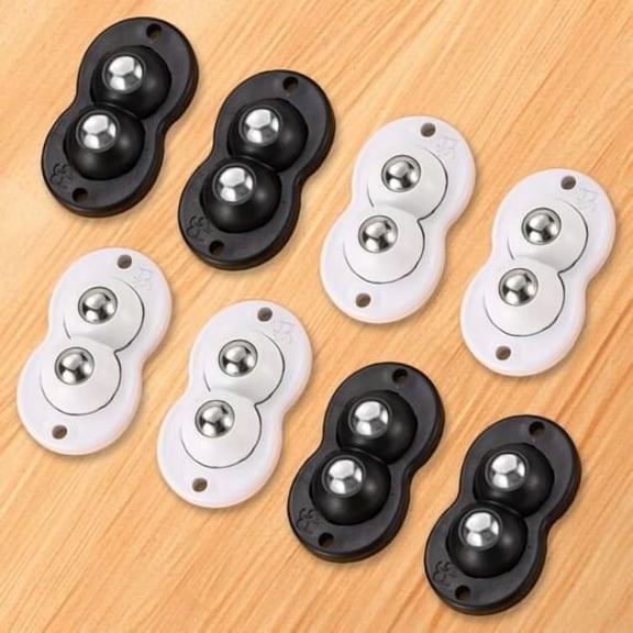 Small Caster,8pcs Mini Self-Adhesive Swivel Casters,Small Swivel Casters,360 Degree Rotating Mobile Pulley 2 Casters,Suitable for Various Storage Boxes