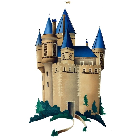 Small Castle Wall Stencil - DEE893B by DeeSigns