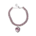 thumbnail image 1 of Small Cat Collar | Rhinestone Cat Collar Pink Fancy Cat Collar with Heart Shaped Crystal Pendant Decorative Pet Collar for Pet Outings Gifting, 1 of 6