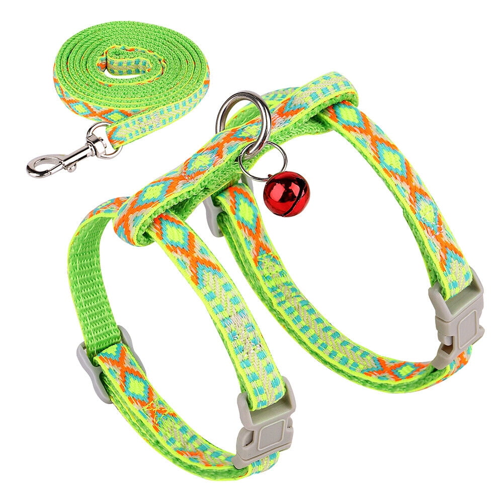 Small Cat Harness Leash set Adjustable Nylon Kitten Escape Proof ... - Walking Harness For Cat Size Small
