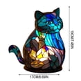 thumbnail image 1 of Small Cat Lamp - 6.7x7.5in Retro Stained Resin Tabletop Night Light, 3D Cute Kitten Table Lamps - Gift for Lovers Home Decor, 1 of 1