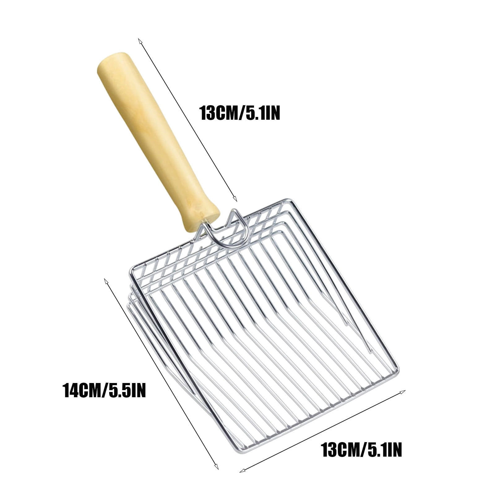 Small Cat Litter Scoop with Deep Shovel, NonStick Coated Metal Litter