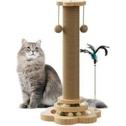 Small Cat Tree,Cat Tower with Cat Scratching Post and 2 Level Cat Track Balls,Hanging Ball and Interactive Toys