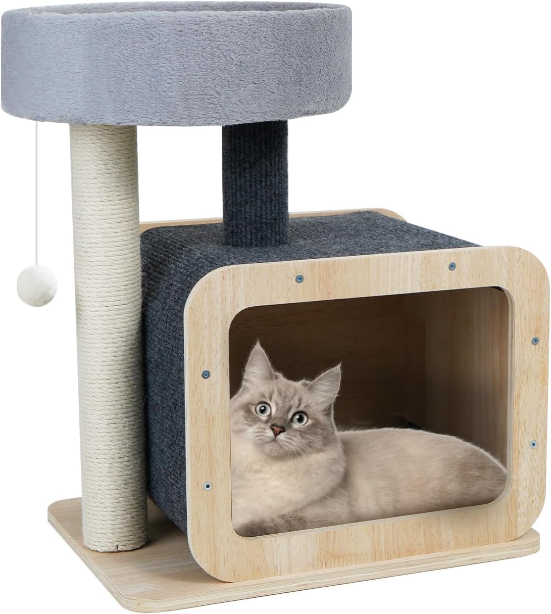 Small Cat Tree for Indoor Cats and Kittens, 19.21" Small Cat Tower with