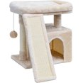 thumbnail image 1 of Small Cat Tree for Indoor Cats，Cat Tower with Scratching Post and Board，Cat House with Perch for Kitten,, 1 of 14