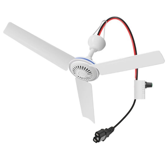Small Ceiling Fan C13 Plug Hanging Fan Air Portable Outdoor Canopy Dorm Fan Adjustable Speed 12V-85V