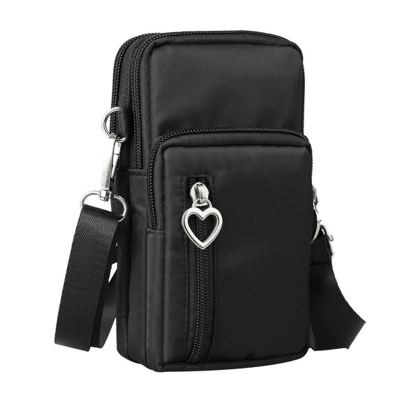 Small Cell Phone Bag, Waterproof Nylon Crossbody Pouch with Adjustable Strap, Cellphone Purse Wallet for Women
