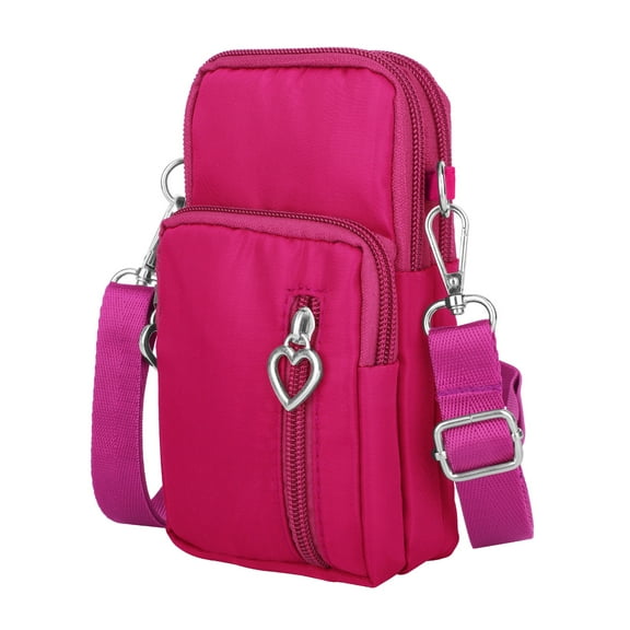 Small Cell Phone Crossbody Shoulder Bag, Waterproof Nylon Carrying Phone Holder Purse with Arm Band