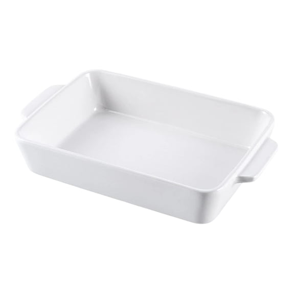 Small Ceramic Baking Dish, White Casserole Dish, Lasagna Pan for Oven, Oven to Table Bakeware Set, Microwave Safe Casserole, Kitchen Dinner Serving Bowl, Versatile Baker for Home Kitchen