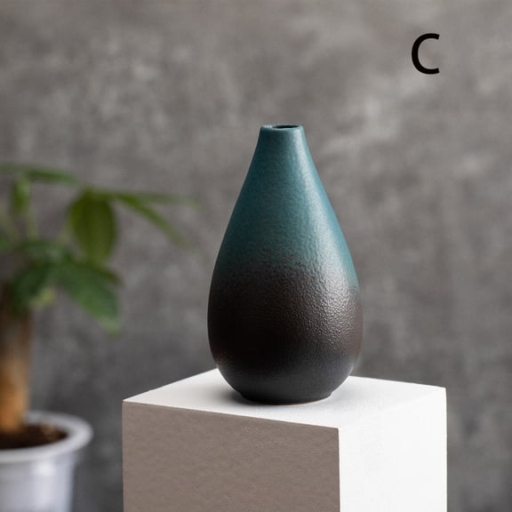 Small Ceramic Vase for Flowers Plants, Matte Vases for Modern Table Shelf Home Decor Wedding Frosted Elegant Ceramic Vase