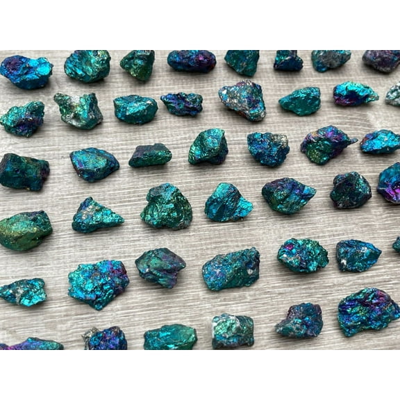 Small Chalcopyrite Natural Stone, Raw Peacock Ore