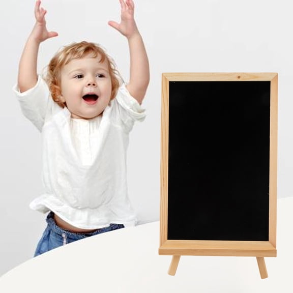 Small Chalkboard Sign with Stand | Wooden Writing Board for Students | Desktop Blackboard for Home Decoration Classroom Crafts | Lightweight Easel Display Board for Teaching Office Kitchen Menu Sign