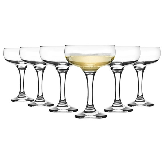 Small Champagne Coupe Cocktail Glasses Set of 6 - Margarita, Martini, Wine Vintage Glassware - 7.9 oz - , Classy Birthday, Bachelorette Party Gift for Bride, Champagne Tower, Home, Bar Coupe Glasses