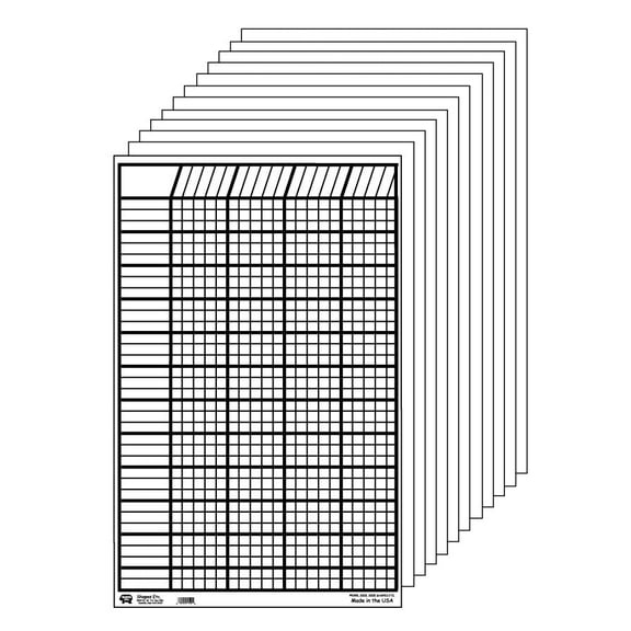 SHAPES ETC. Small Chart - Set of White 12