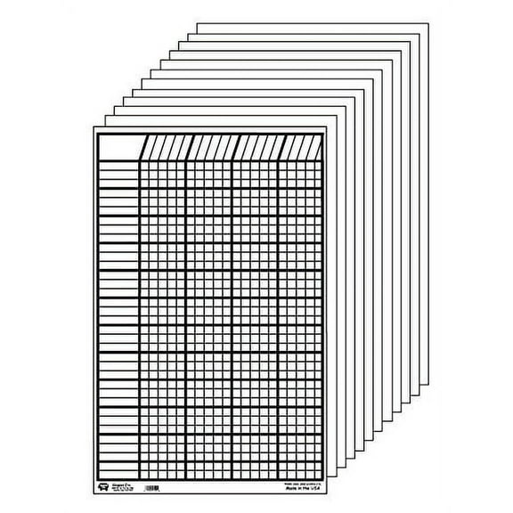Small Charts Set of 12 White- Perfect for Encouraging Positive Reinforcement, Tracking Goals, Chores, Classroom assignments and Responsibilities.