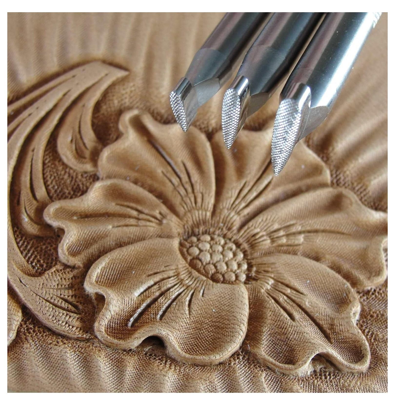 Small Horizontal Thumb Print Leather Stamps, Set Of 3