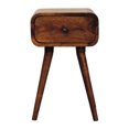 thumbnail image 1 of Small Chestnut Nightstand with Drawer | Discreet Bedroom Storage | Solid Mango Wood Hand - crafted | Suits Small Bedrooms Well, 1 of 6