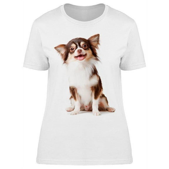 Small Chihuahua Smiling T-Shirt Women -Image by Shutterstock, Female 3X-Large
