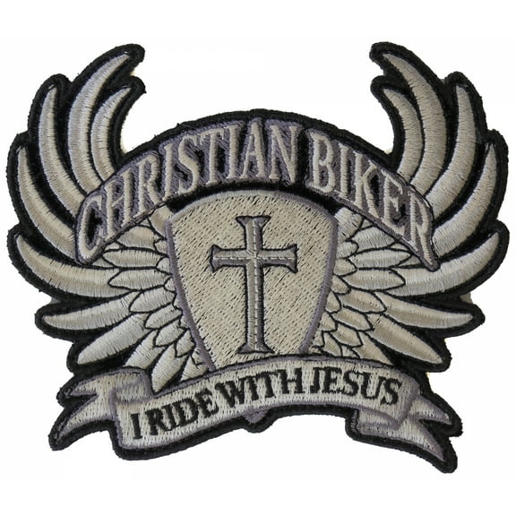 Small Christian Biker Patch I Ride With Jesus