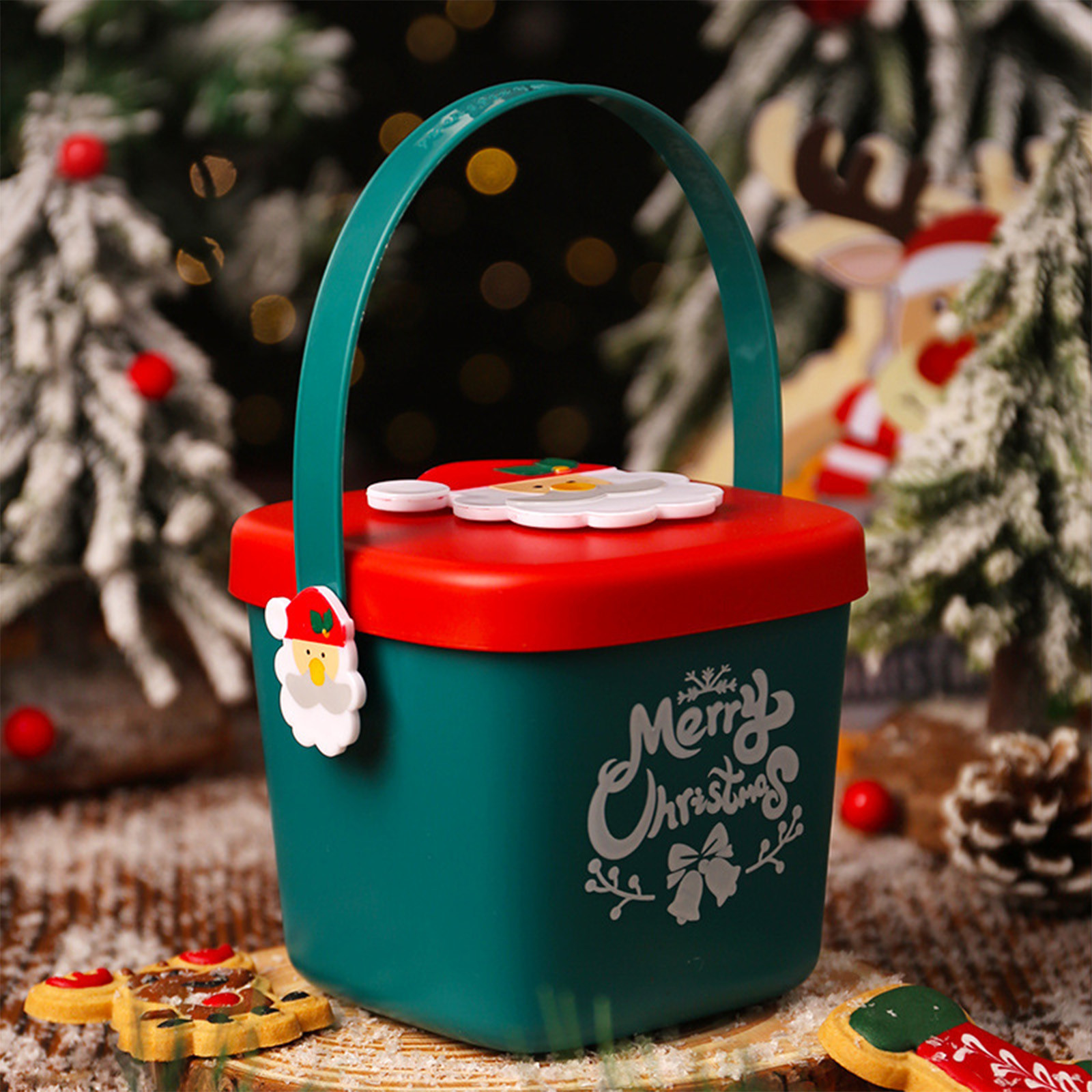 Small Christmas Buckets Plastic, Christmas Decorations Bucket Pails 