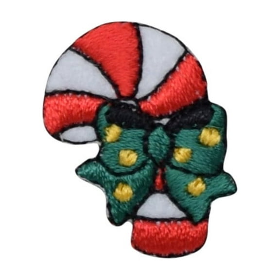 Small Christmas Candy Cane - Iron on Applique/Embroidered Patch