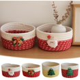 thumbnail image 1 of Small Christmas Cotton Rope Storage Basket Set, Woven Toy Basket for Nursery Cute Gift Home Decor, Multicolor, One Size, Cloth, 1 of 7