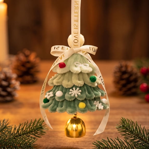 Small Christmas Ornaments Hanging Decoration with Bell, Christmas Tree Ornaments Xmas Decorations, Holiday Decor Christmas Decorative Hanging Ornaments
