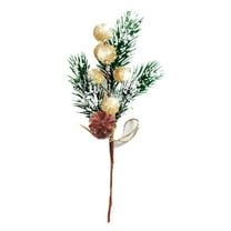 Small Christmas Picks Assorted Size Gold White Berry Picks Stems with Pinecones for Christmas Crafts Holiday Wreath Christmas Tree Ornaments Decoration