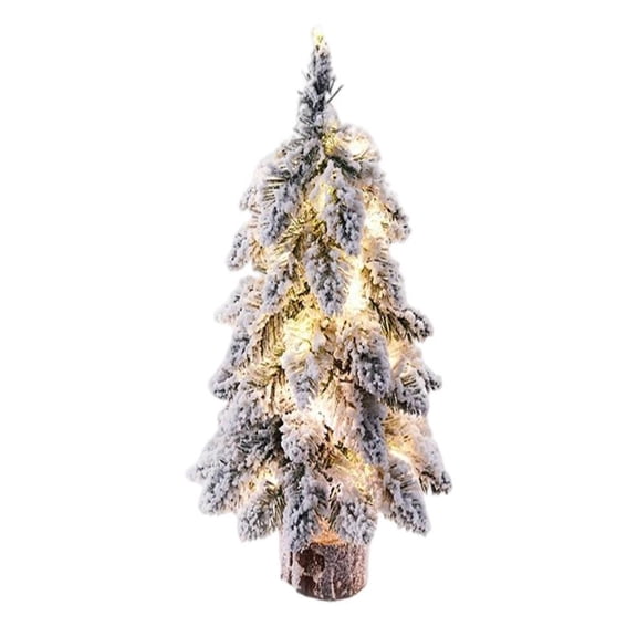 Small Christmas Tree with Lights - 18 Inch Mini Artificial Christmas Tree, Festive Christmas Decorations & Christmas Gifts for Home, Office Desk Xmas Decor,C