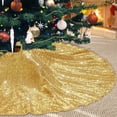 thumbnail image 1 of Small Christmas Tree Skirt, Sparkle Sequin Tree Mat for Xmas Party Decor, 1 of 8