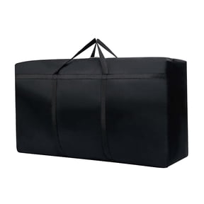 Small Christmas Tree Storage Bag 5Ft Heavy Duty Reusable 600D Oxford Fabric Xmas Tree Bag Container Holder for Short Artificial Christmas Tree(39.5x23x12in) Black-L
