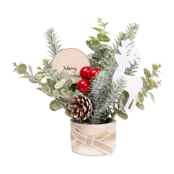 Small Christmas Tree,Tabletop Mini Xmas Tree,9" Artificial Little Potted for Christmas Decor,Suitable for Weddings, Holidays, Christmas and Other Festivals