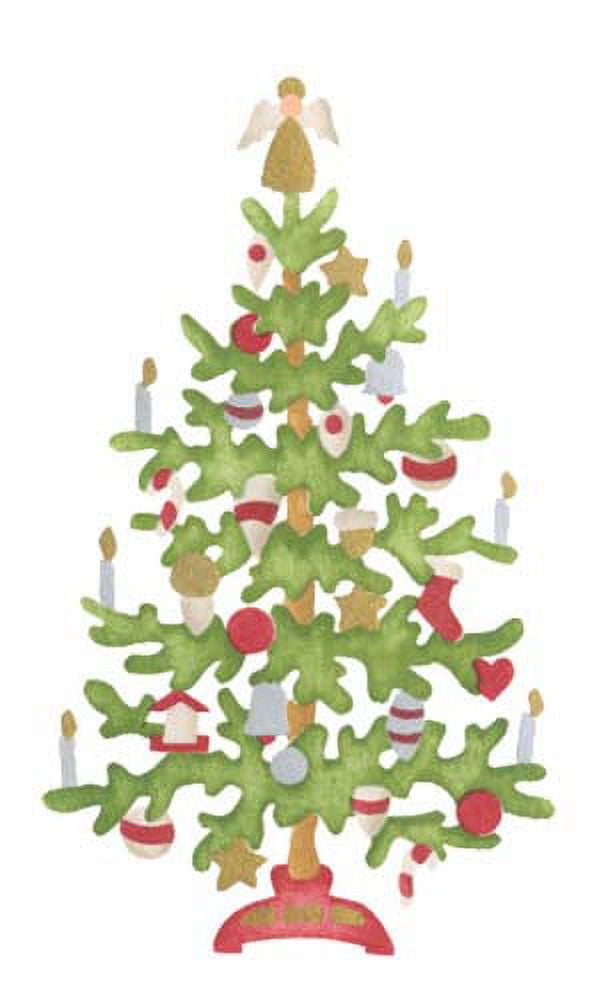 Small Christmas Tree Wall Stencil SKU 3373A by Designer Stencils