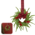 thumbnail image 1 of Small Christmas Wreath Berry Accented Mini Artificial Christmas Wreath Pine Greenery Hanging Wreath for Shelf Farmhouse Home Window Door DIY Xmas Holiday Party Decor 1Pcs, 1 of 7
