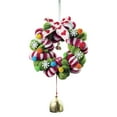 thumbnail image 1 of Small Christmas Wreath with Gold Bell, 6 Inch Green Pipe Cleaners Craft Christmas Wreath for Front Door Kitchen Indoor Home Window, Xmas Decor for Mantel Wall Holiday Winter Decorations, 1 of 9
