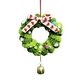 thumbnail image 1 of Small Christmas Wreath with Gold Bell, 6 Inch Green Pipe Cleaners Craft Christmas Wreath for Front Door Kitchen Indoor Home Window, Xmas Decor for Mantel Wall Holiday Winter Decorations, 1 of 9