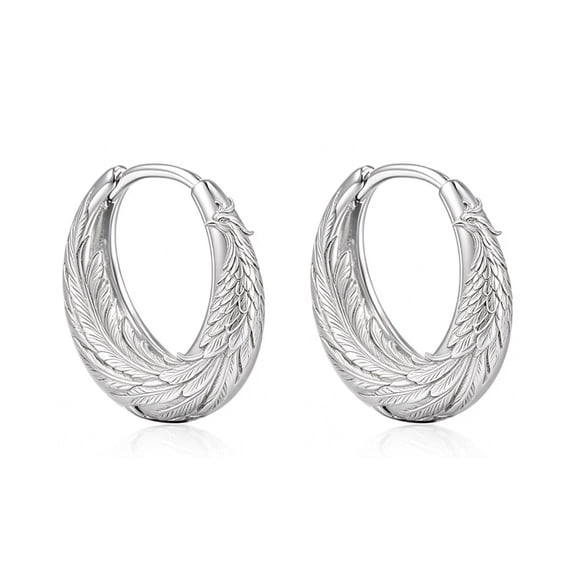 Small Chunky Hoop Earrings for Women, 18K Gold Plated Thick Lightweight Everyday Fashion Earrings with Silver Tone Post