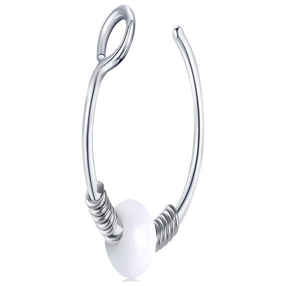 Small Circle Around Single Jelly Ball Fake Nose Ring Hoop