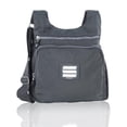 thumbnail image 1 of Small City Travel Crossbody Bag Shoulder Handbag Multi Pocket Nylon Purse - Grey, 1 of 1