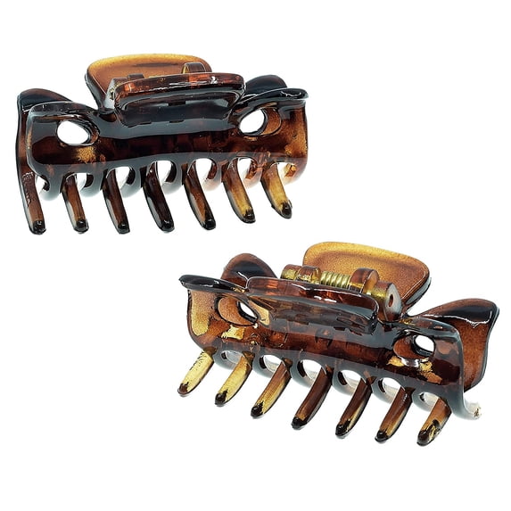 Camila Paris CP3512 French Hair Clip for Women, 1.5 inch Set of 2 Cream Girls Hair Claw Clips Jaw Fashion Durable Styling Hair Accessories for Women, Strong Hold No Slip Grip, Made in France