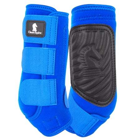 Small Classic Equine Classicfit Neoprene Horse Hind Leg Boots Pair Blue