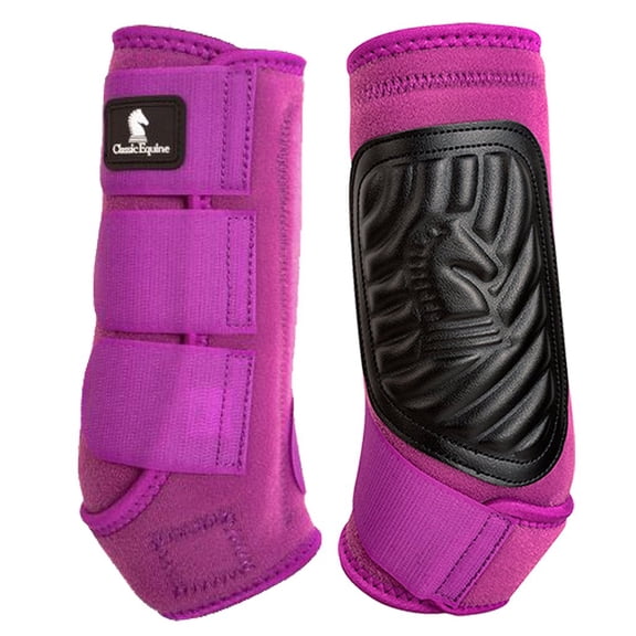 Small Classic Equine Horse Hind Sports Boots Fit Plum
