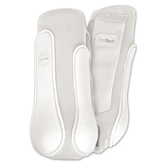 Classic Equine ProTech Splint Pad and Tendon Guard Horse Boots - Neoprene Impact Protection - Multiple Sizes White / Small / Front