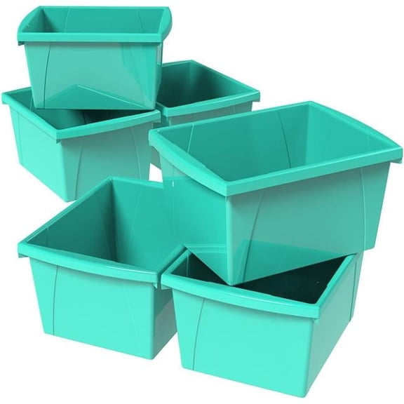 Small Classroom Storage Bin, Teal - 3 Each