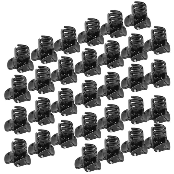 Small Claws Hair Clips, Mini Size Black Clip Plastic Clip, 100PCS for Party Daily Life