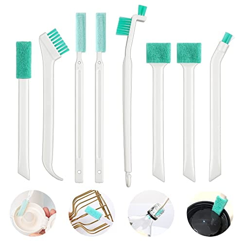 Small Cleaning Brushes for Household,8Pcs Crevice Cleaning Tool Set for Window Groove Track Humidifier Keyboard Bottle Door Car Vent,Tiny Detail Cleaner Scrub Brush for Gaps Corner Tight Space