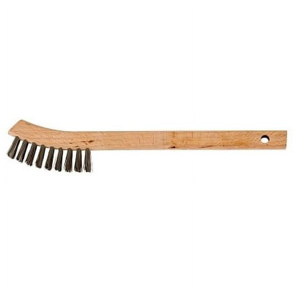 Small Cleaning Scratch Brushes, 8 5/8 In, 2 X 9, Stainless Steel, Curved | Bundle of 2 Each