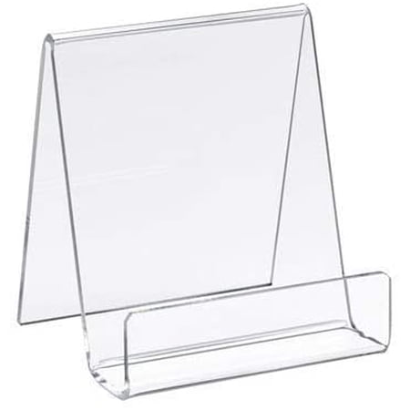 Small Clear Acrylic Countertop Easel: Display Stand for 1 Book, DVD & Video Game Case, 10 Pack