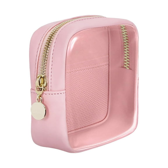 Small Clear Cosmetic Bag Mini Transparent Organizer For Women Daily Travel Carrying Pouch